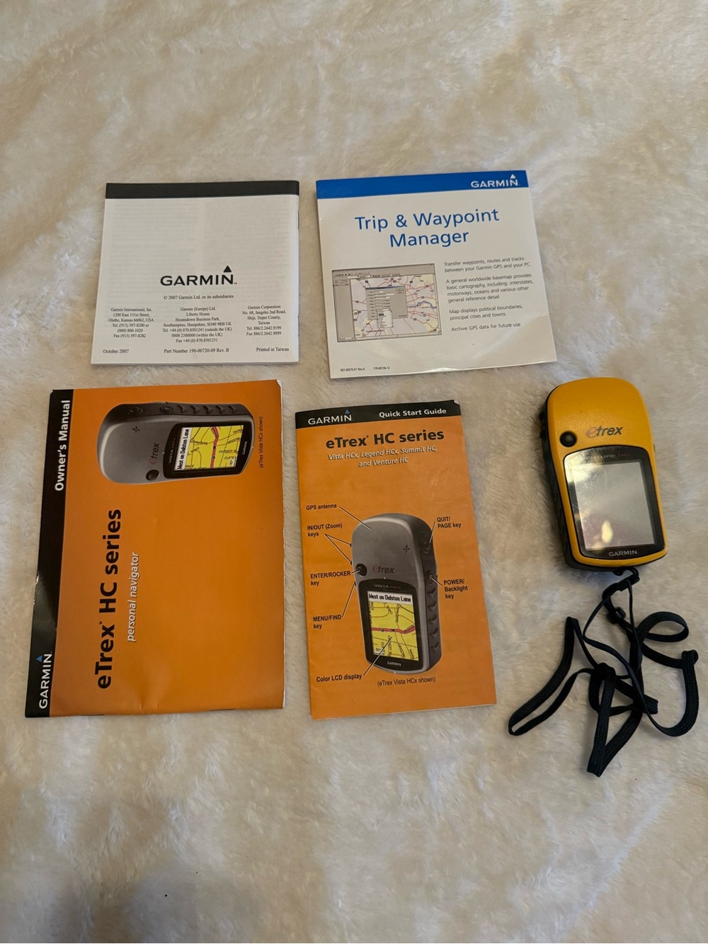 garmin Yellow eTrex HC Series Handheld GPS with Guides